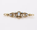 Victorian 14K Yellow Gold Opals Bar Pin Brooch