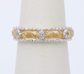 Vintage 18K Gold Mario Buccellati Diamond Ring Band.