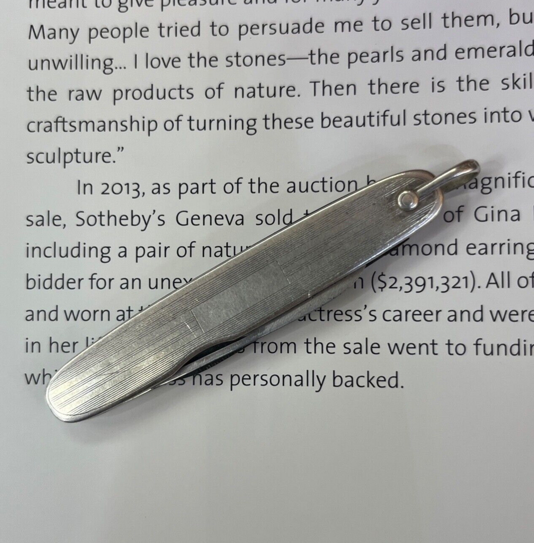 Vintage Sterling Silver Pocket Knife Pendant