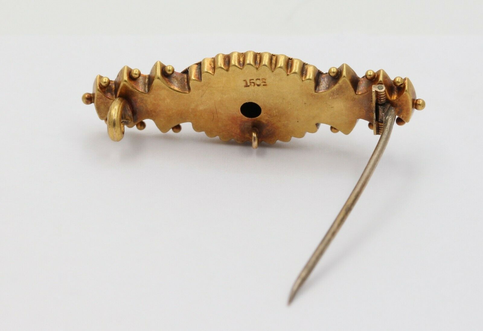 Antique 10K Yellow Gold Floral Brooch Pin