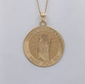 Vintage Saint Raphael 14K Yellow Gold Medallion Charm Pendant