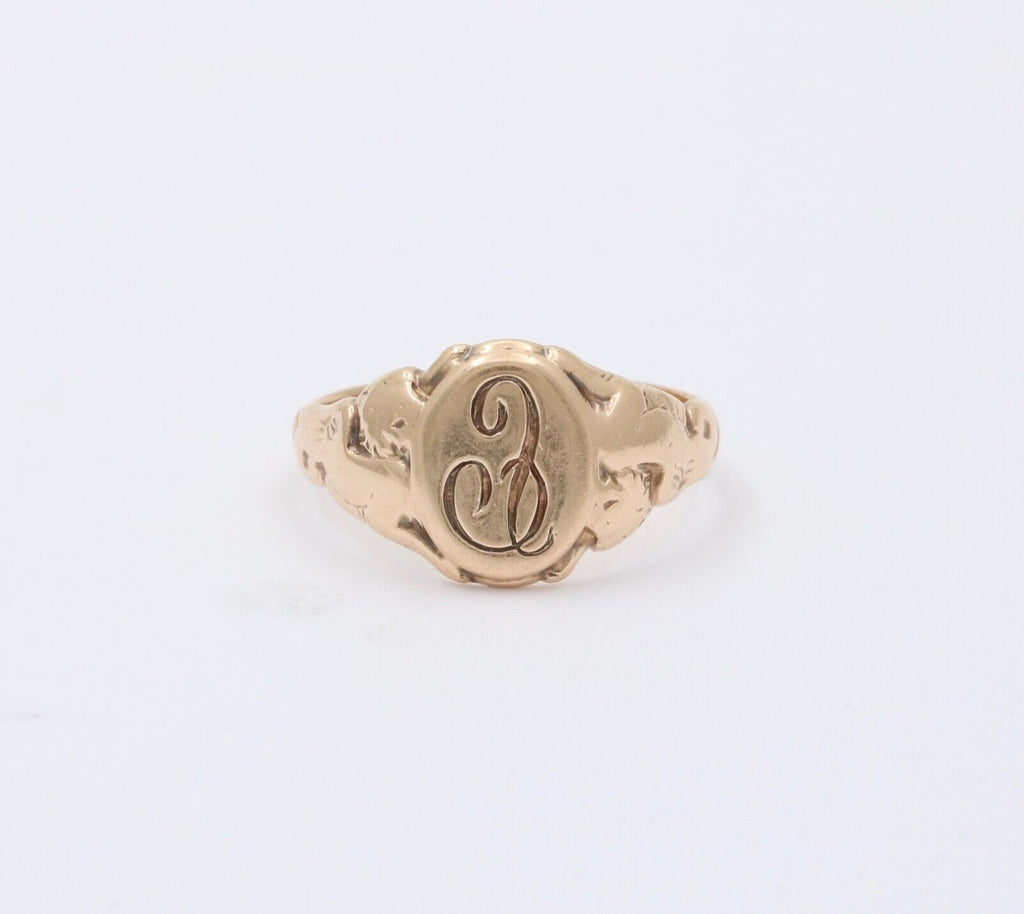 Victorian Signet 10K Yellow Gold Ring