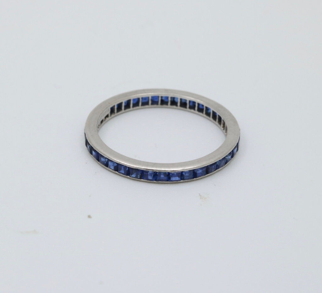 Vintage Tiffany & Co Sapphire Eternity Platinum Band.