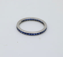 Load image into Gallery viewer, Vintage Tiffany &amp; Co Sapphire Eternity Platinum Band.
