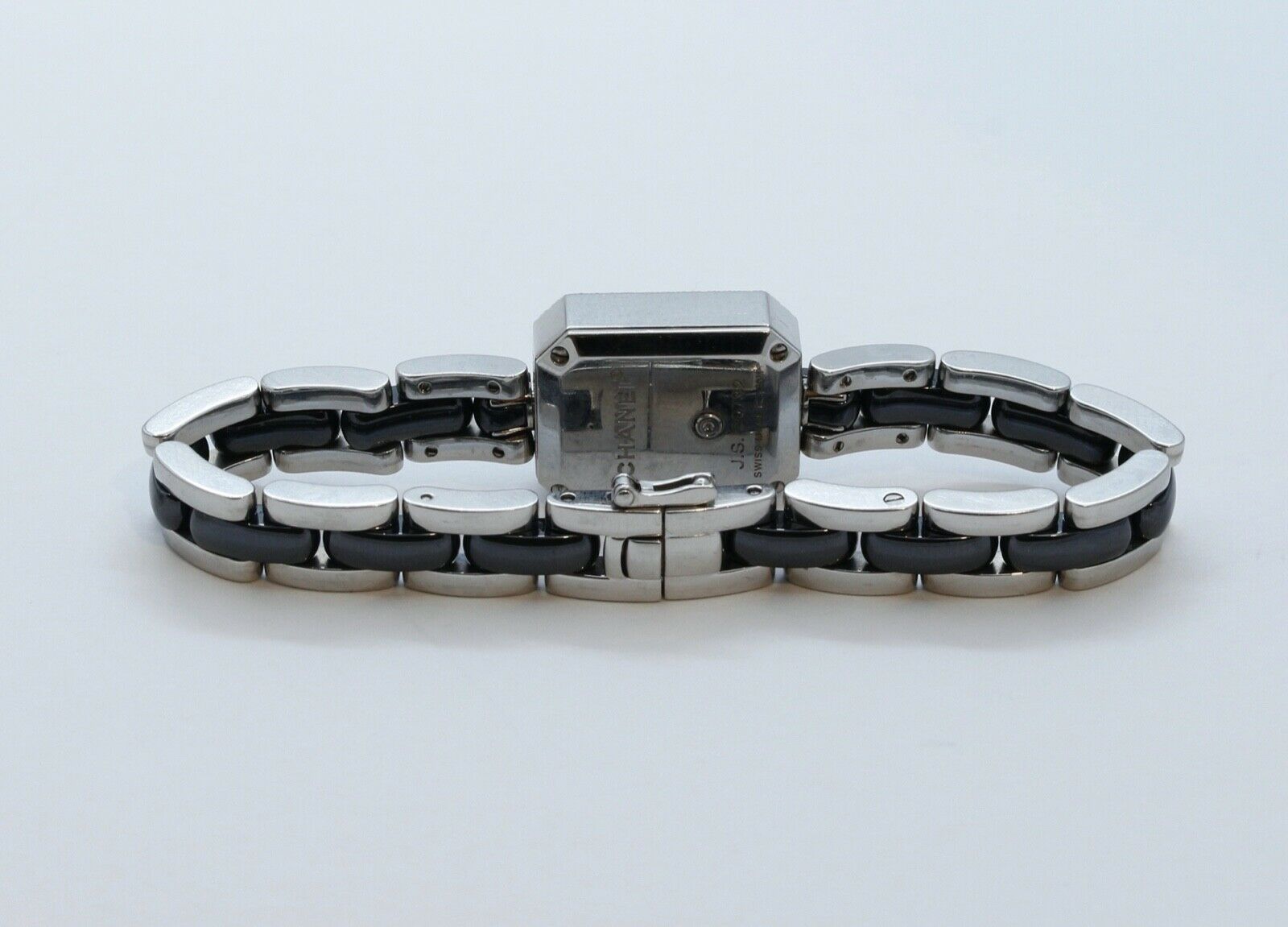 Chanel Premiere Mini Watch H2163 Diamonds Steel Black Ceramic