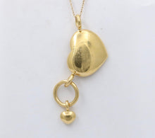 Load image into Gallery viewer, Cool Vintage Hearts 18K Yellow Gold Pendant Charm
