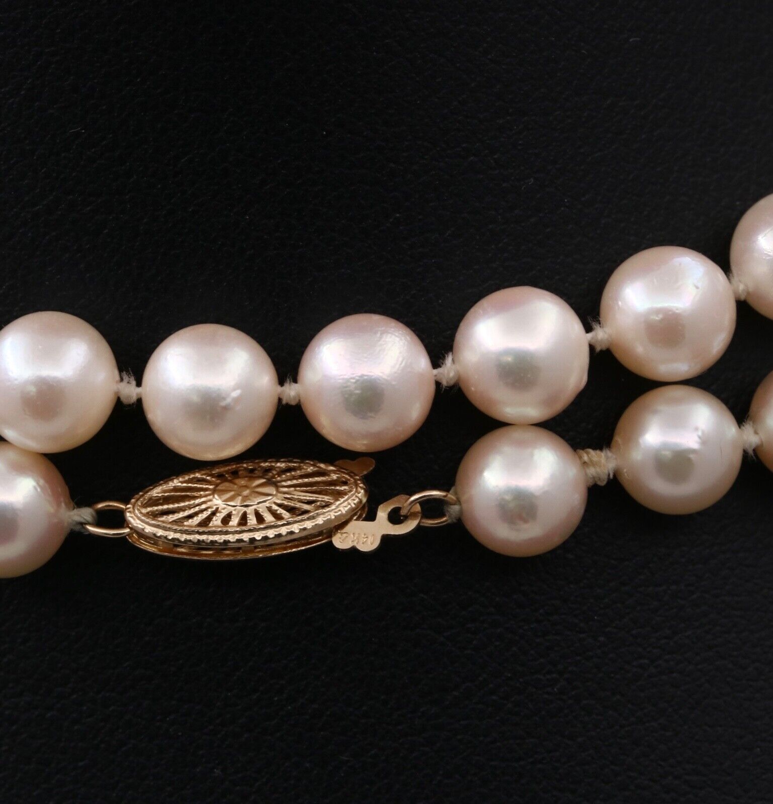 Vintage Akoya Pearl 14K Yellow Gold Hallmarked Necklace