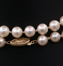 Load image into Gallery viewer, Art Deco Akoya Pearls 14K Yellow Gold Hallmarked Necklace
