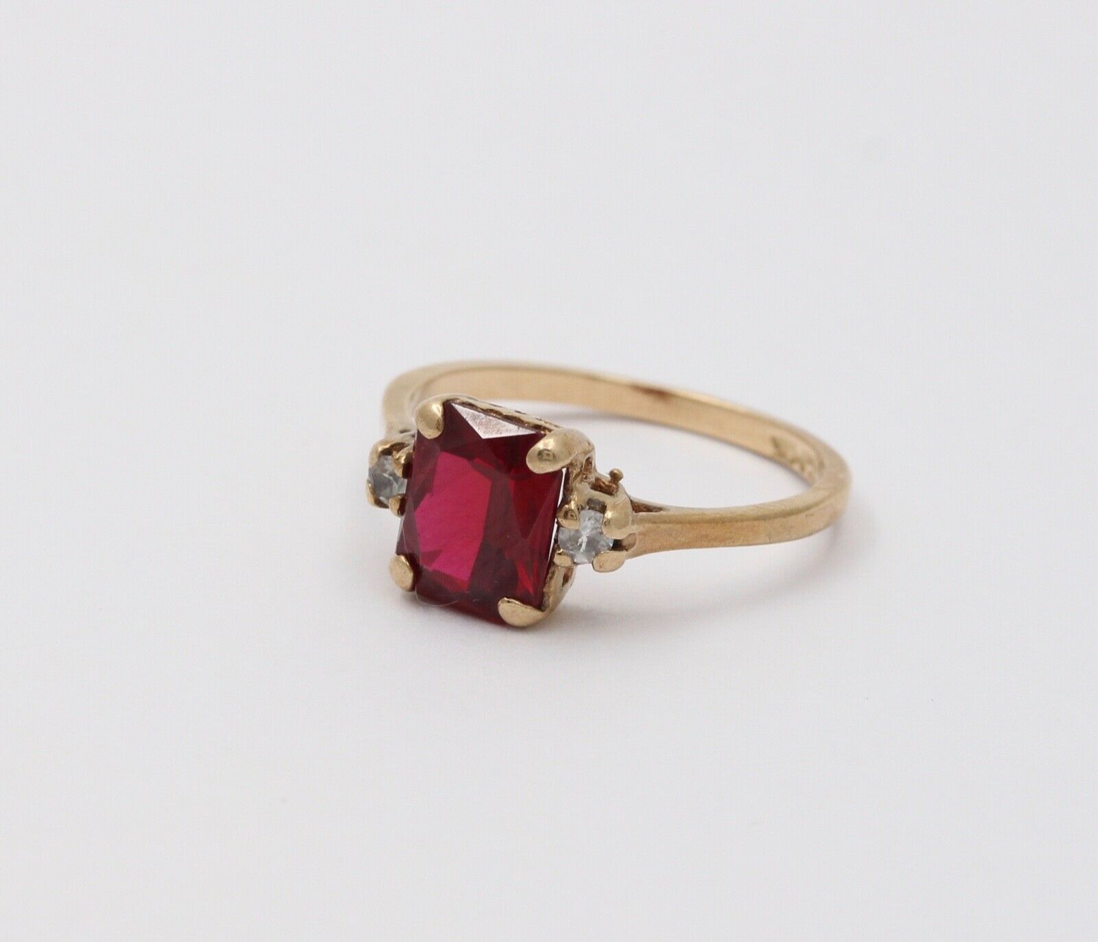 Victorian Ruby Diamonds 10K Rose Gold Ring