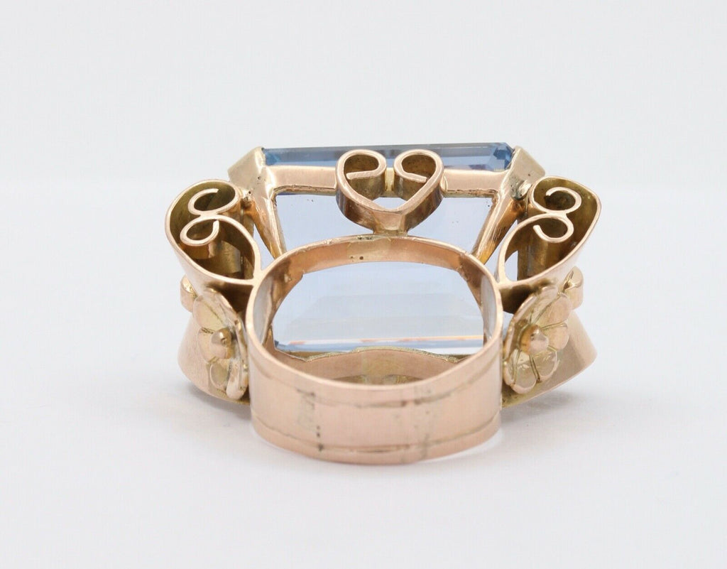 Large Retro Vintage Synthetic Spinel Statement Ring