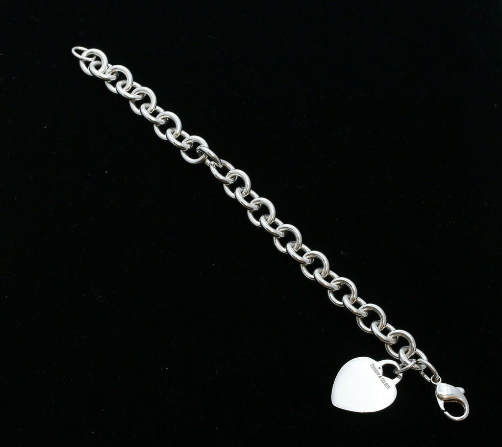 Tiffany & Co Sterling Silver Classic Heart Tag Bracelet