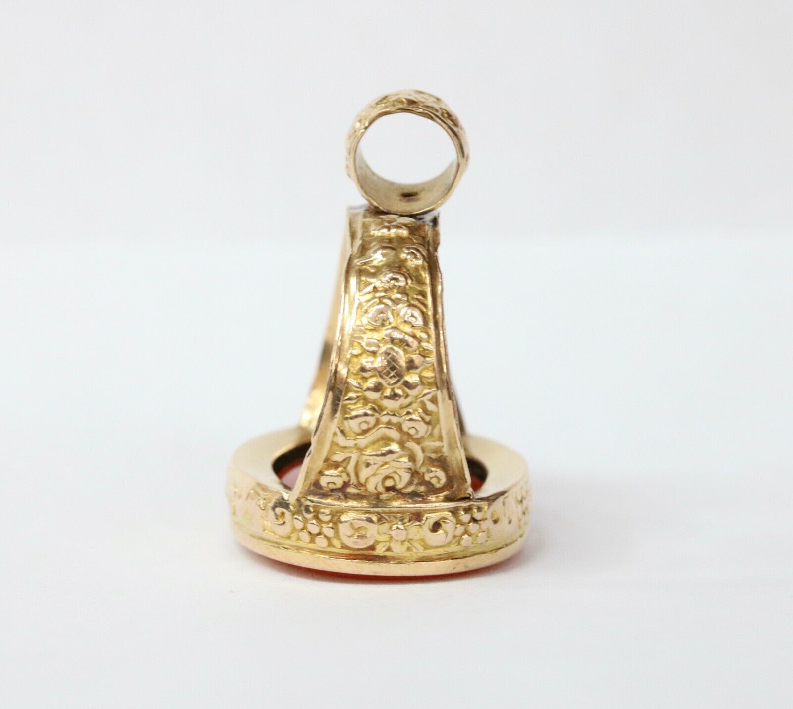 Victorian Swedish 18K Carnelian Intaglio Watch fob Pendant