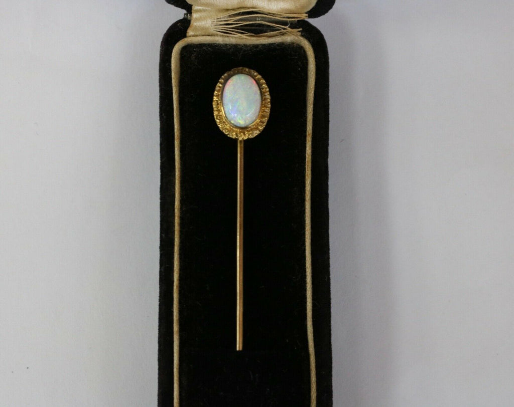 Victorian Opal 18K/14K Yellow Gold Stick Pin