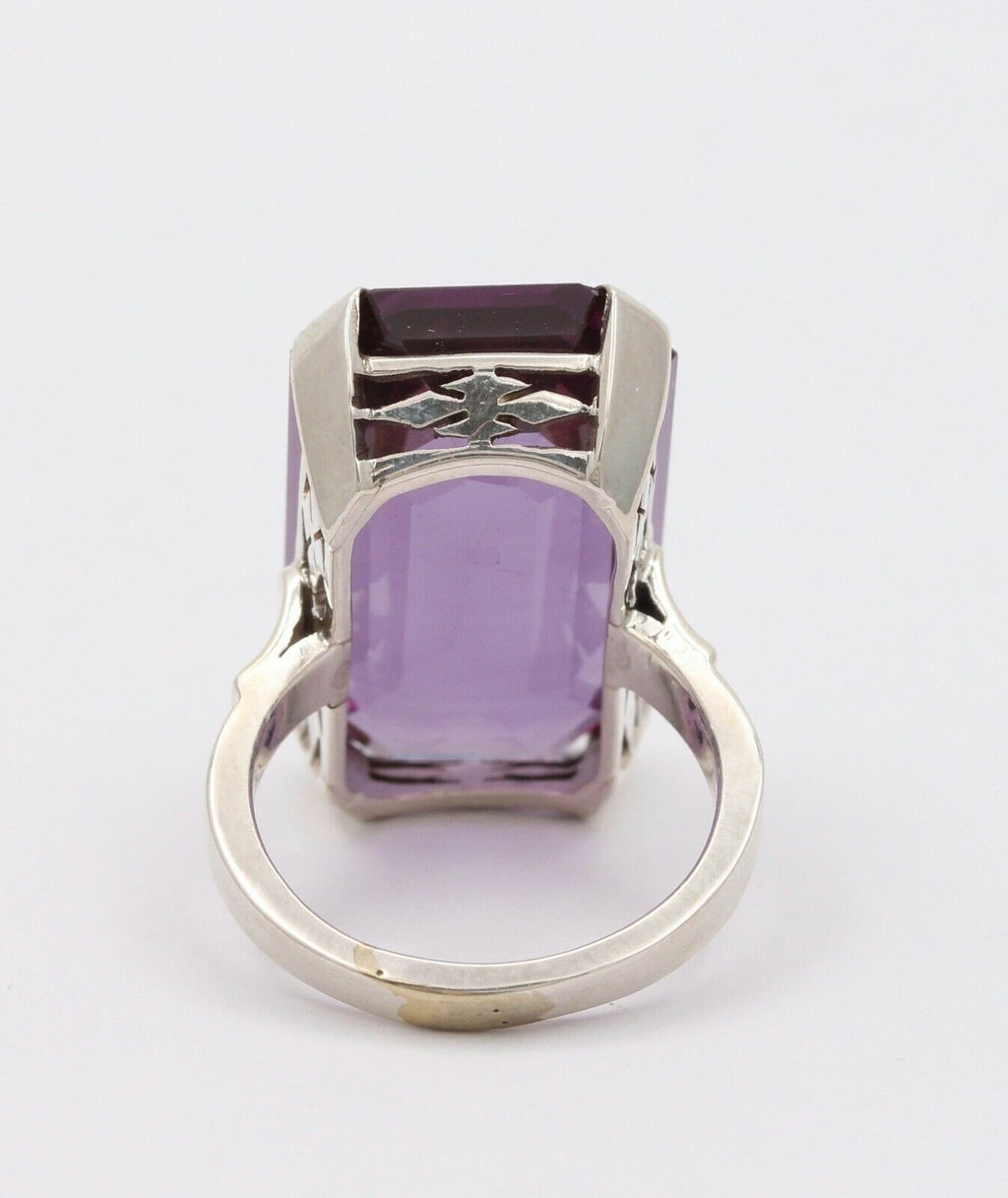 Vintage Huge Tourmaline Sterling Silver Statement Ring
