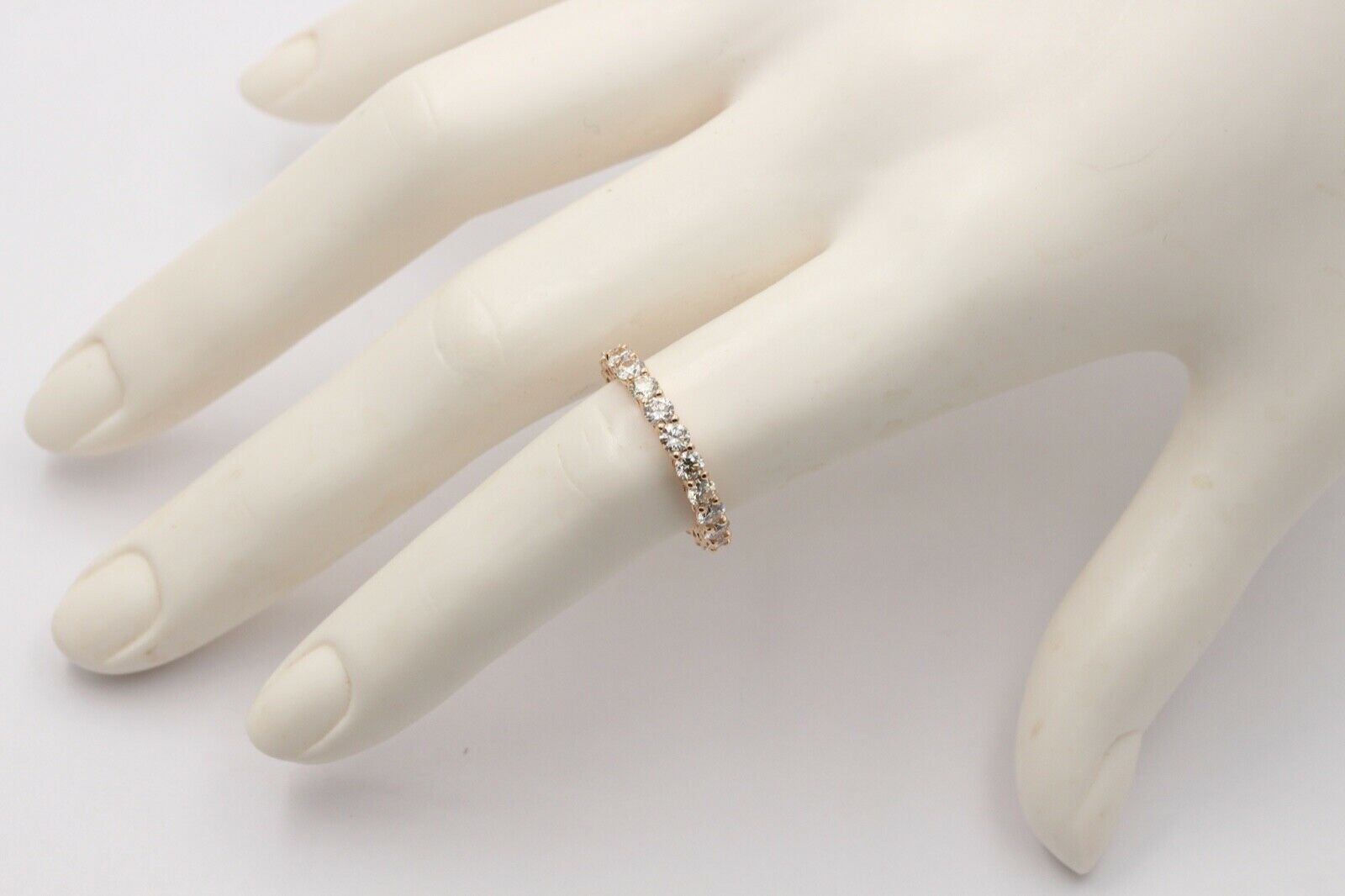 Tiffany and Co. Diamond 18K Yellow Gold Vintage Eternity Band