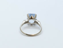 Load image into Gallery viewer, Art Deco Aquamarine 14K Yellow White Gold Cocktail Ring
