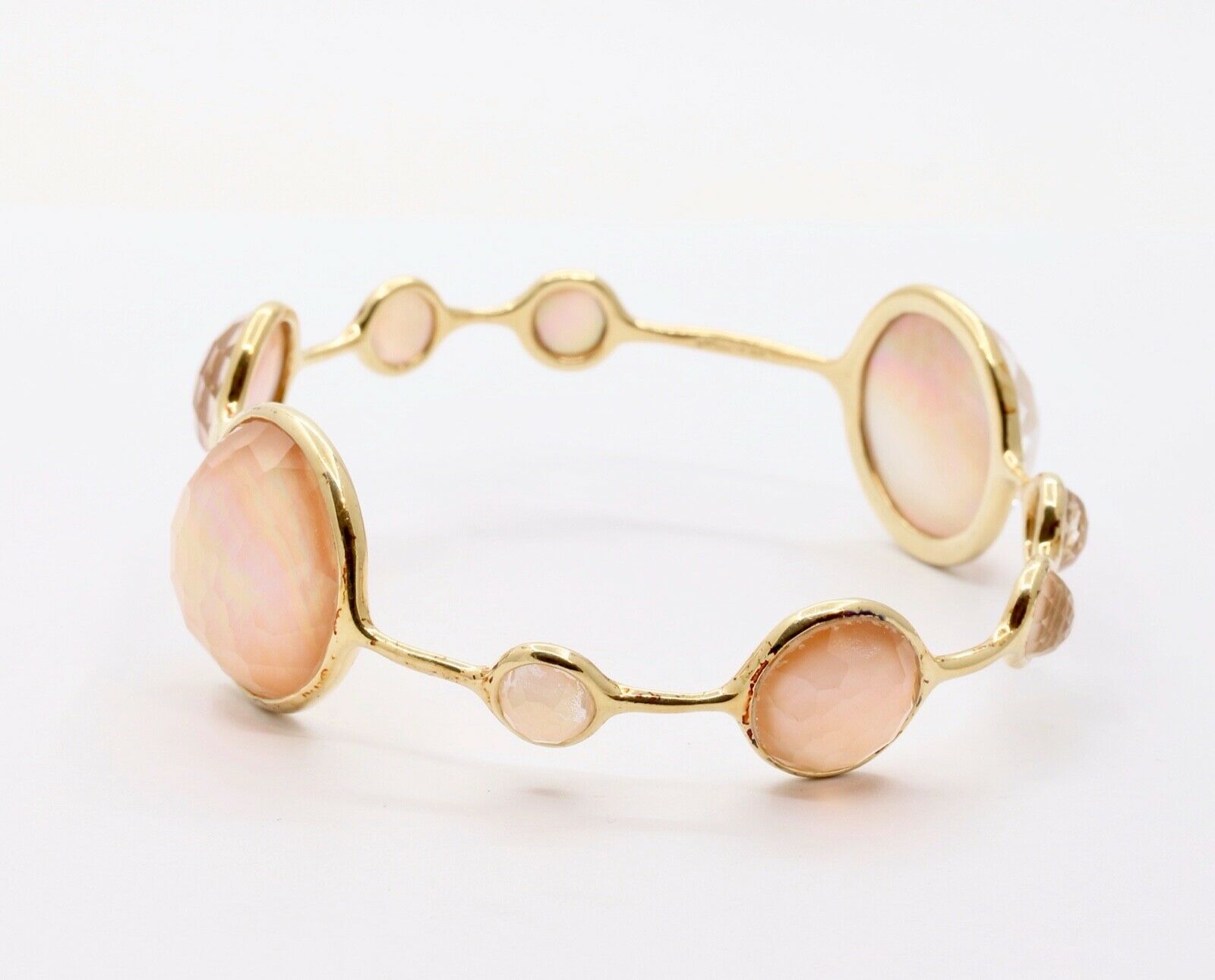 Ippolita Rock Candy Collection 18K Yellow Gold Bracelet Quartz Mother of Pearl