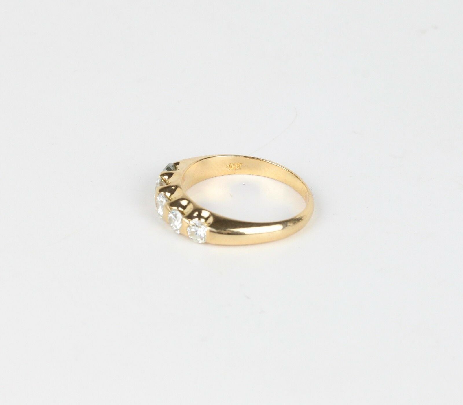 Vintage 1960's Wedding Band with Five Diamonds
