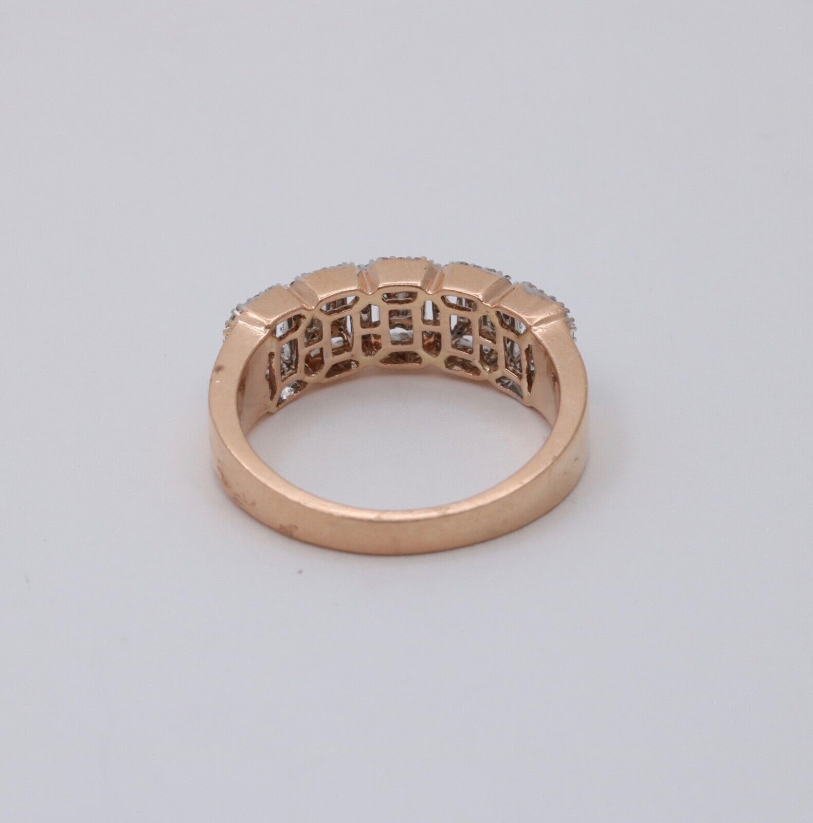 Gorgeous 14K Rose Gold Diamond Ring , Stacking Ring.