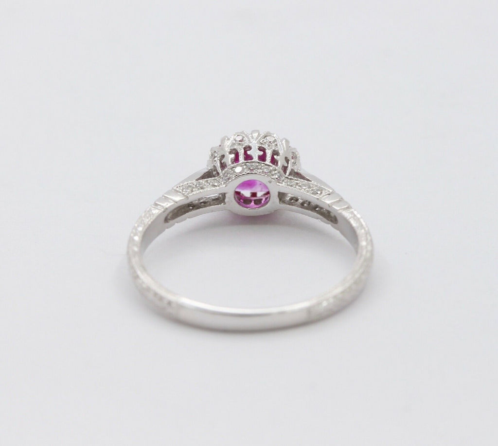 Beautiful Burmese Ruby Diamonds Ring