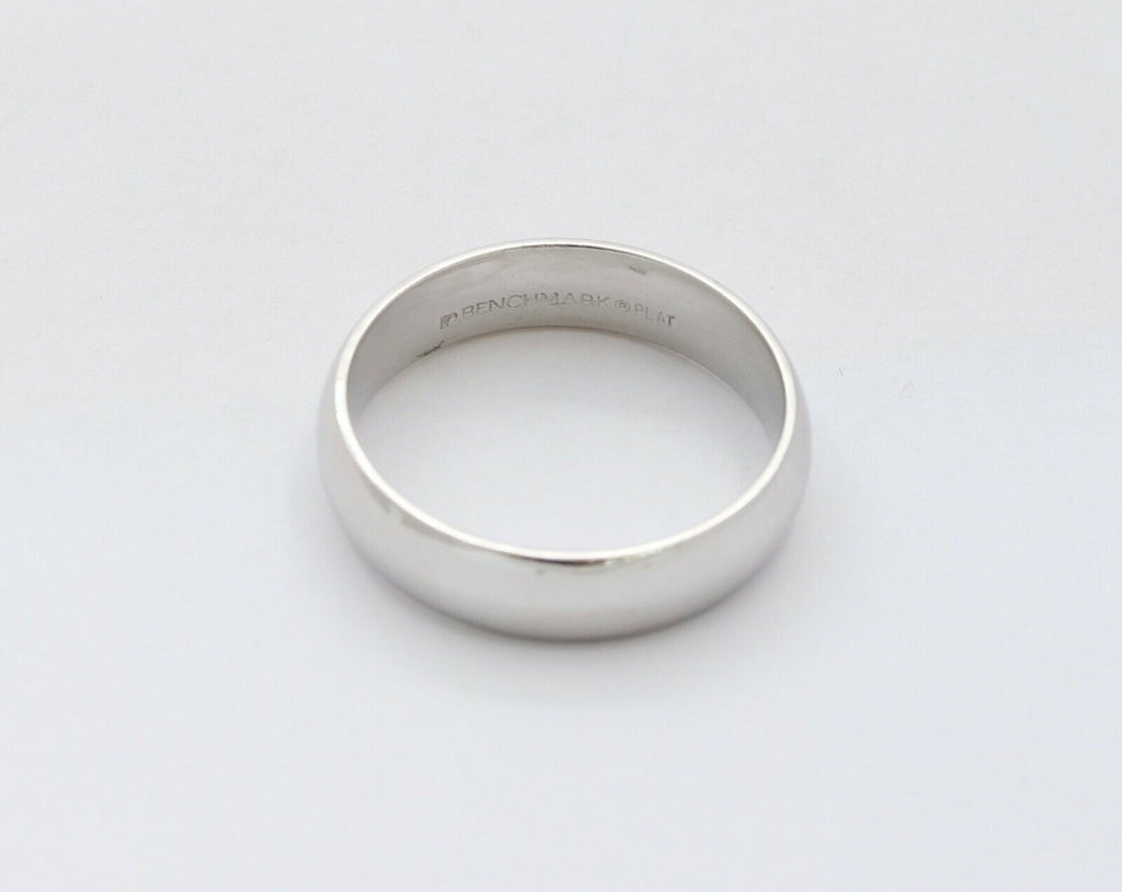 Benchmark Platinum Men's 6MM High Dome Wedding Band