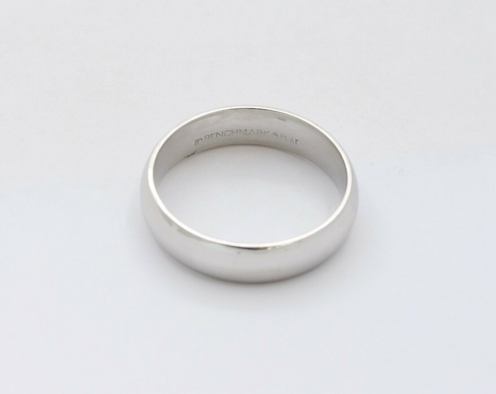 Benchmark Platinum Men's 6MM High Dome Wedding Band