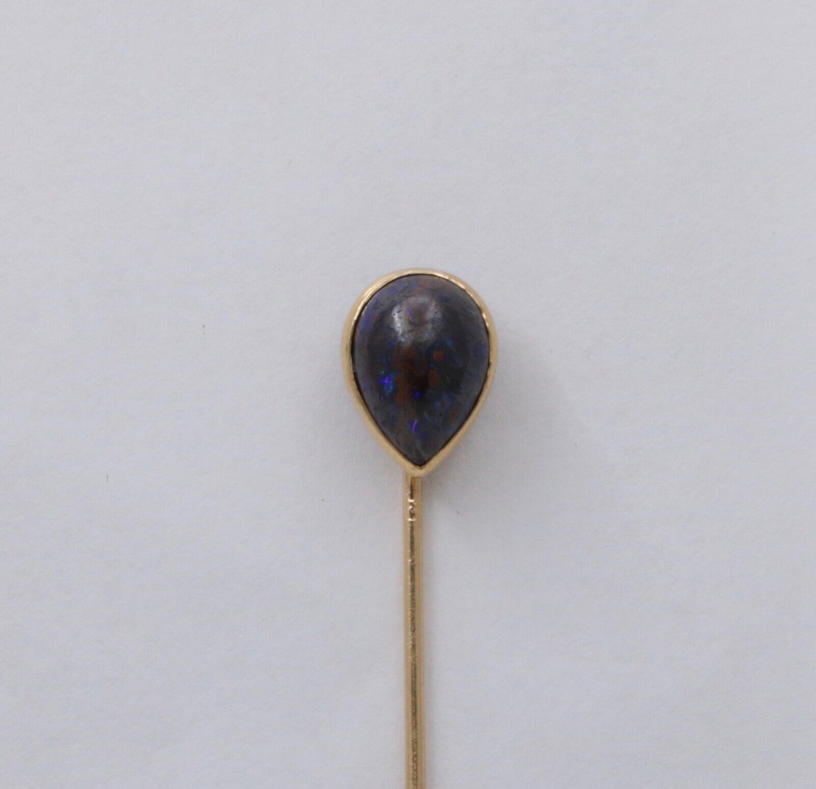 Victorian Boulder Opal 14K Yellow Gold Stick Pin