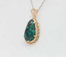 Load image into Gallery viewer, Vintage 14K Yellow Gold Turquoise Pendant
