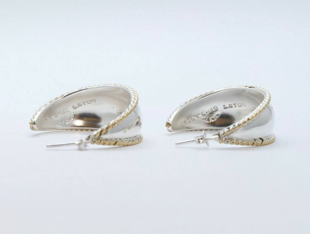Vintage 925 Sterling Silver Laton Mexico Earrings