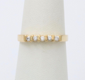 Vintage 18K Yellow Gold Diamond Band, Wedding Band.