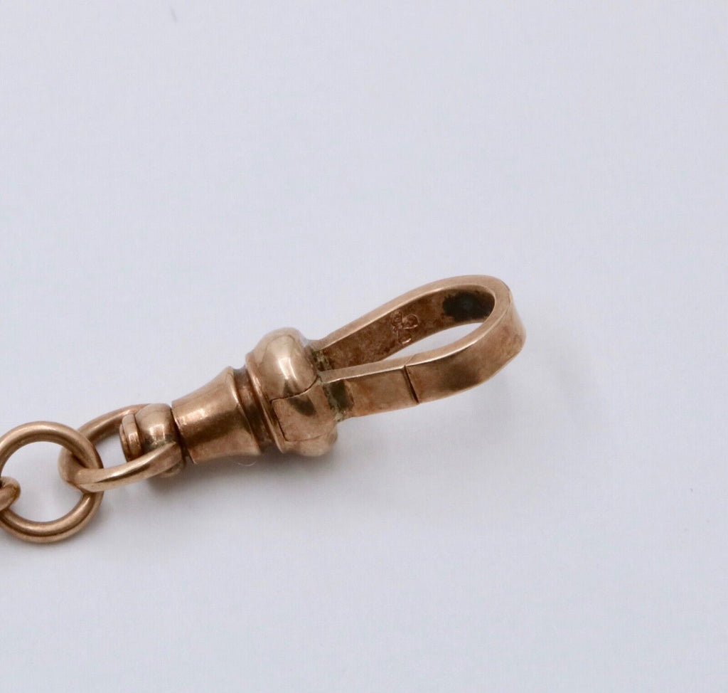 Victorian Antique Watch Chain FOB Locket 14K 10K Yellow Gold