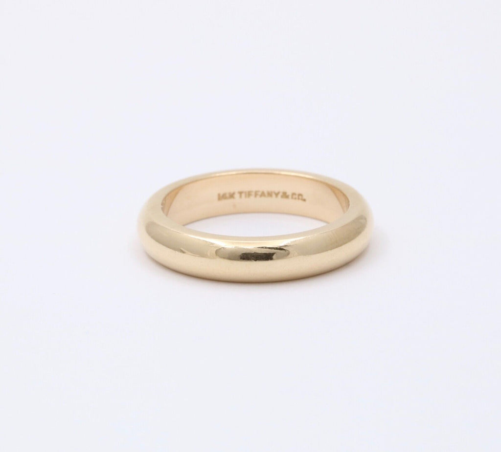 Tiffany Forever Wedding Band Ring in Yellow Gold, 4 mm Wide