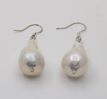 Load image into Gallery viewer, Vintage Baroque Saltwater Pearl 14K White Gold Earrings
