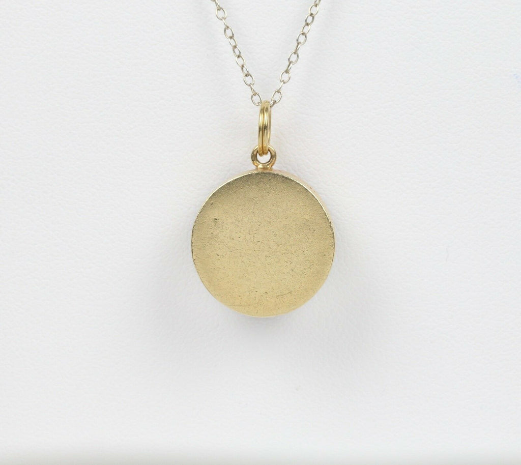 Vintage 14K Yellow Gold Encased Flower Pendant