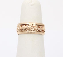 Load image into Gallery viewer, Art Deco Orange Blossom 14K Yellow Gold Wedding Band
