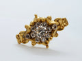 Beautiful Victorian 10K Yellow Gold Paste Stones Brooch Pin