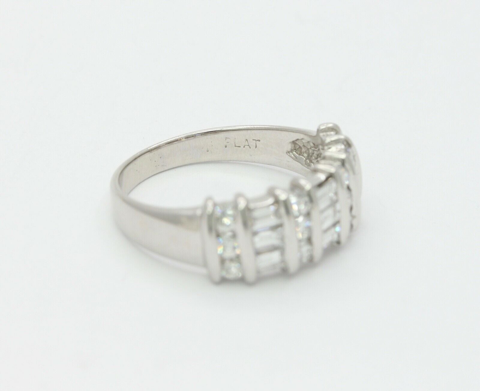 Vintage Ladies Platinum Diamonds Anniversary Wedding Band