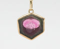 Vintage 14K Watermelon Tourmaline Pendent