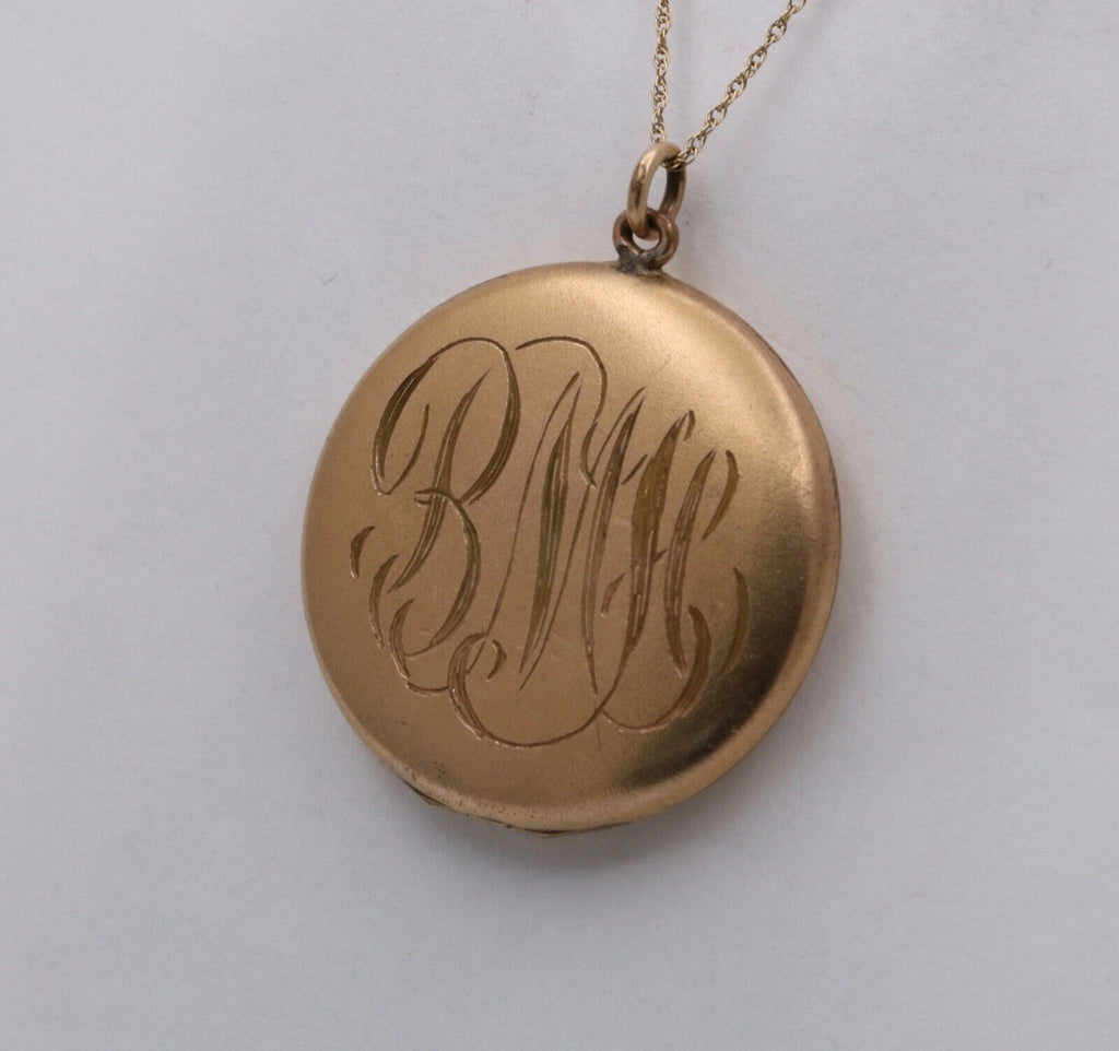 Antique VIctorian Gold Filled Paste Locket Pendant