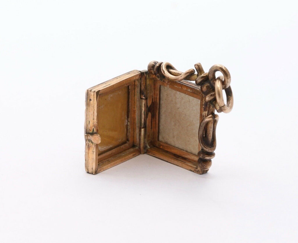 Victorian Locket Pendant Charm Gold Vermeil