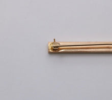 Load image into Gallery viewer, Art Deco Sapphire 14K Yellow Gold Bar Brooch Pin
