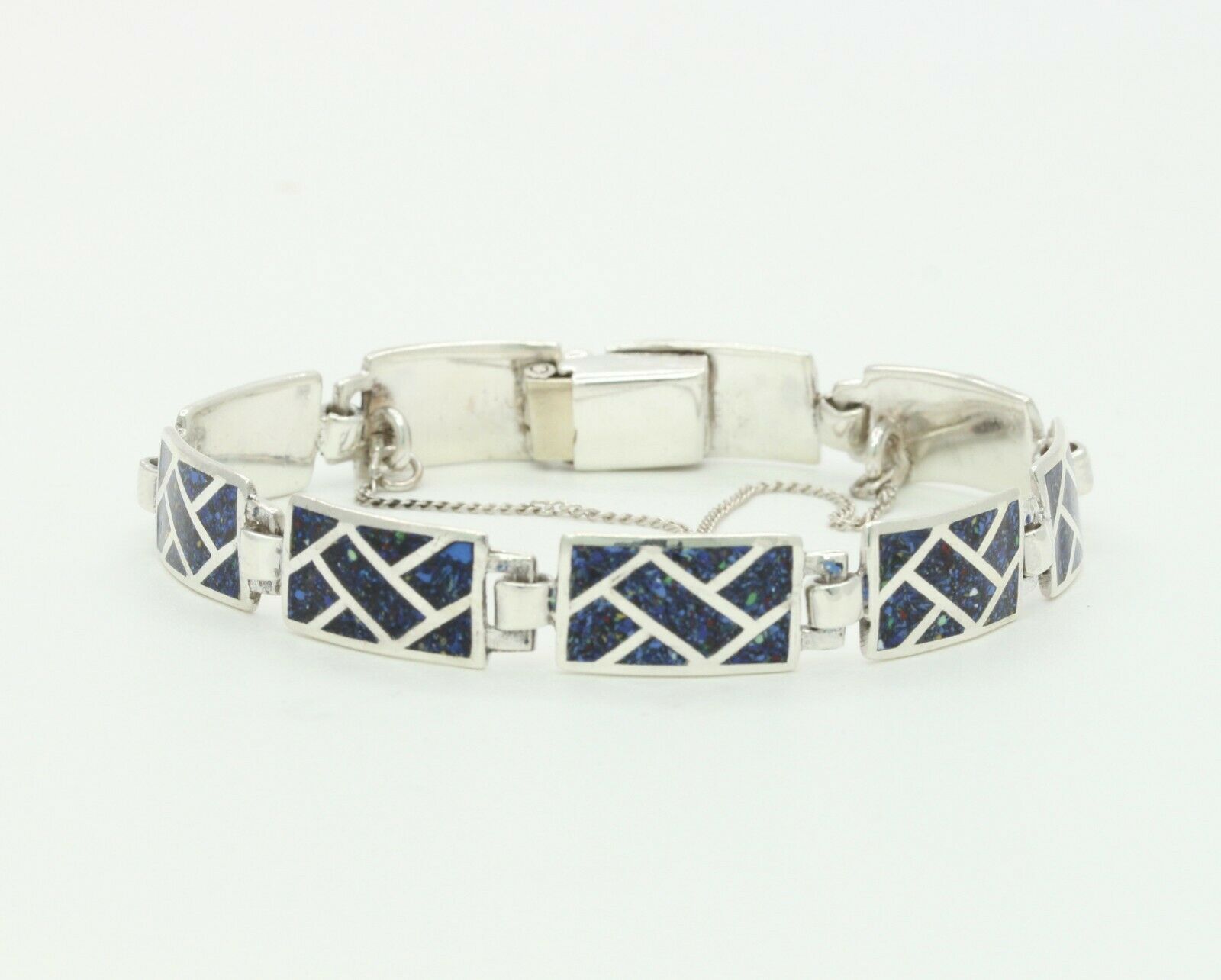 Vintage Sterling Silver Enamel Bracelet