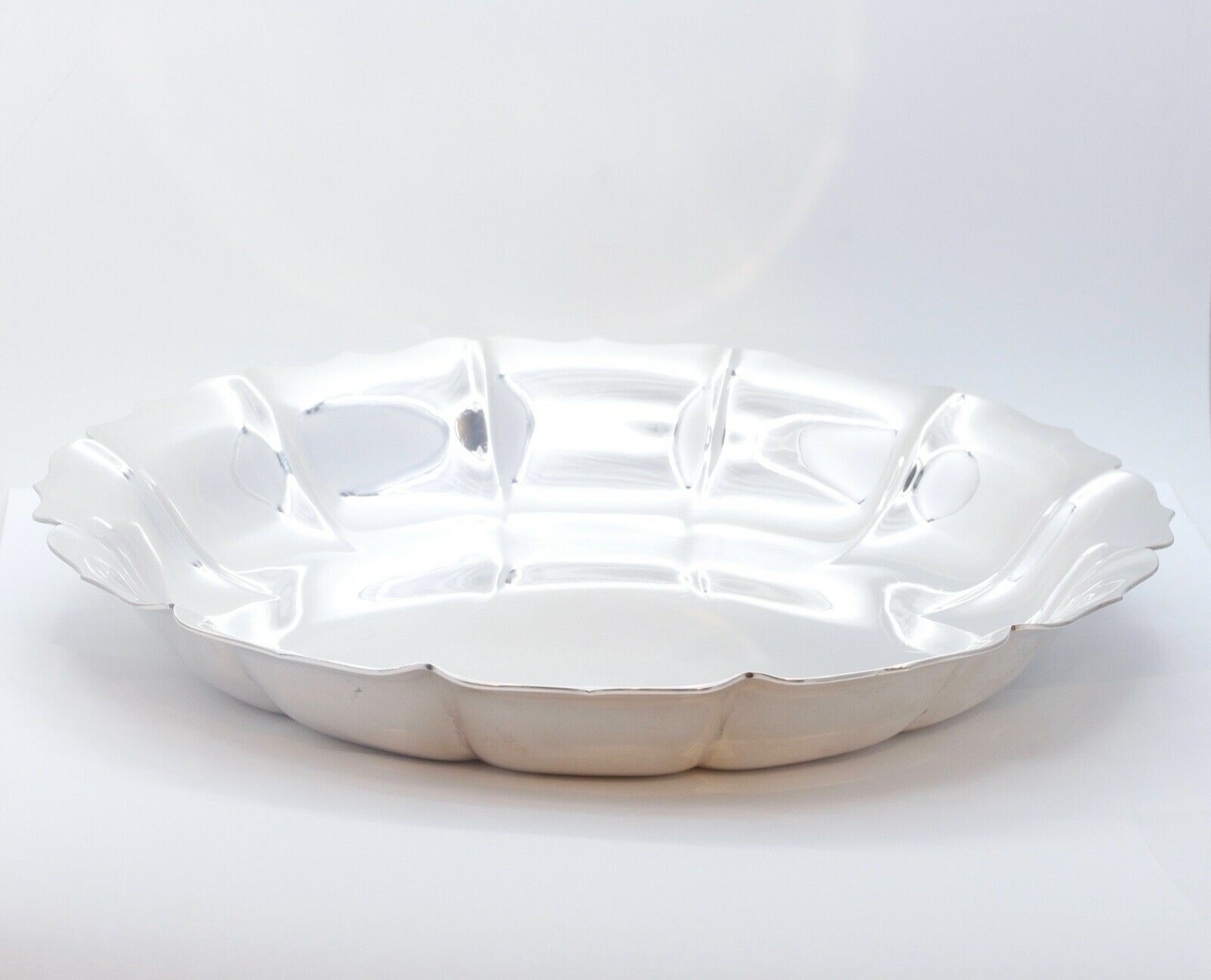Cartier 925-1000 Serving Dish 925 Sterling Silver 10 Inch #942