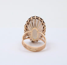 Load image into Gallery viewer, European Hallmarked Smoky Topaz 14K Rose Gold Statement Ring
