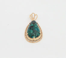 Load image into Gallery viewer, Vintage 14K Yellow Gold Turquoise Pendant
