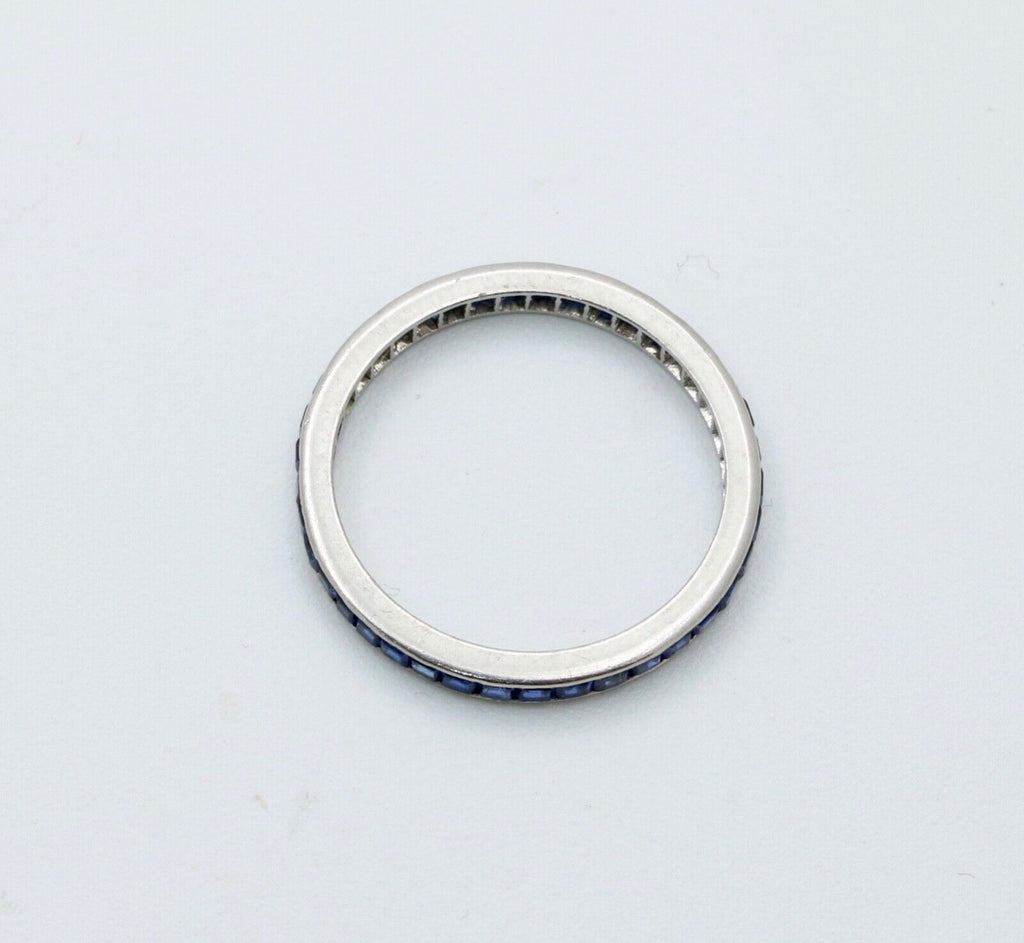 Vintage Tiffany & Co Sapphire Eternity Platinum Band.