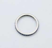 Load image into Gallery viewer, Vintage Tiffany &amp; Co Sapphire Eternity Platinum Band.
