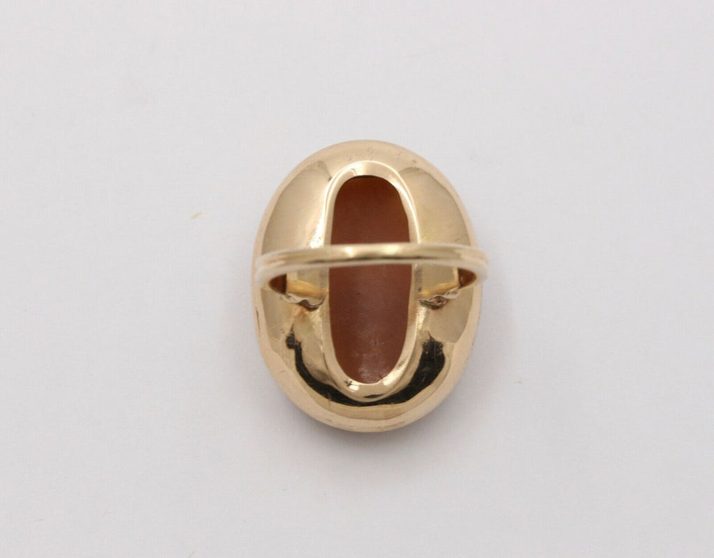 Antique 14K Yellow God Cameo Ring, Antique Ring.