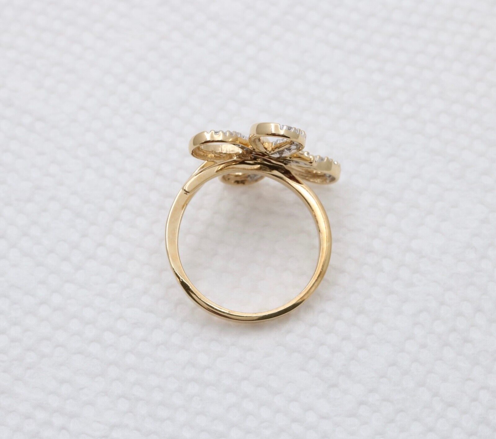Vintage 14K Gold Diamond Butterfly Ring, Ring