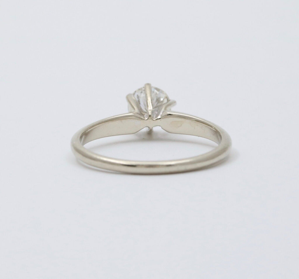 Vintage Diamond 14K White Gold Engagement Ring